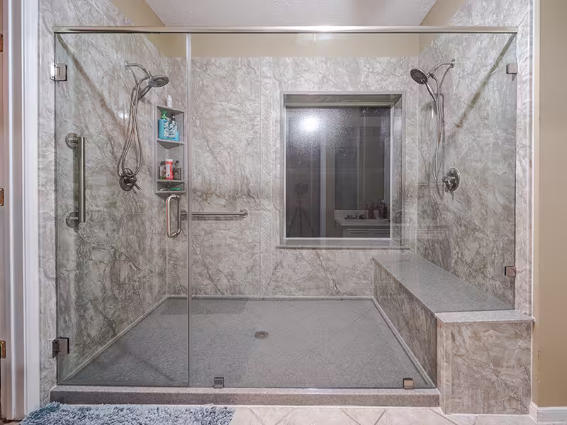 After remodel – large shower upgrade